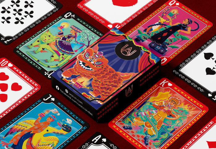 Card deck blending modern fashion with Vietnamese tradition