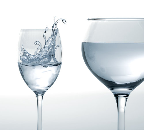 Graphic design of Glasses and splash