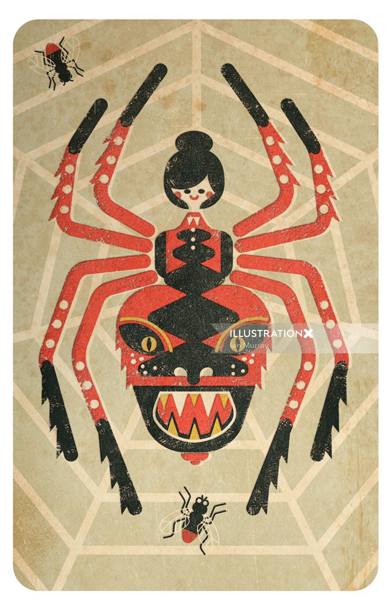 ハロウィーンのクモのベクトルアート