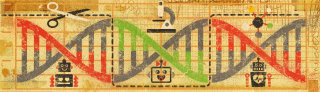 Diseño gráfico conceptual del ADN
