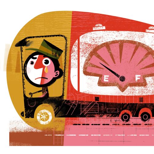 Shell truck graphic illustration