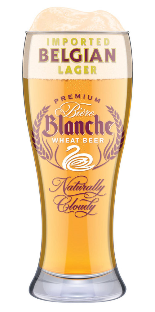 Graphic design of Blanche wheat beer 