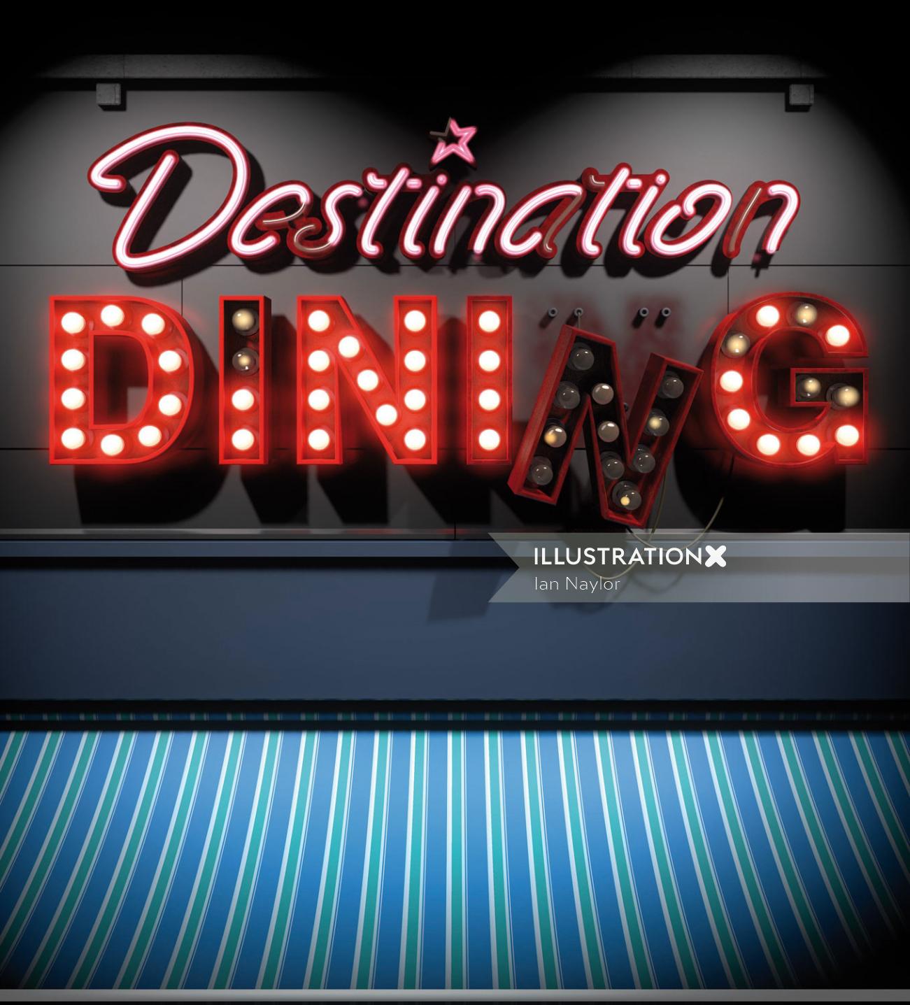 Lettering illustration of Distinction Dininc