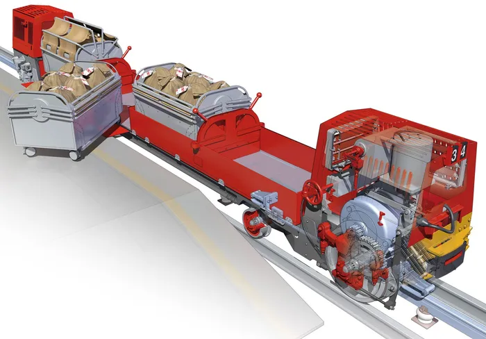 Cgi illustration of Goods Train