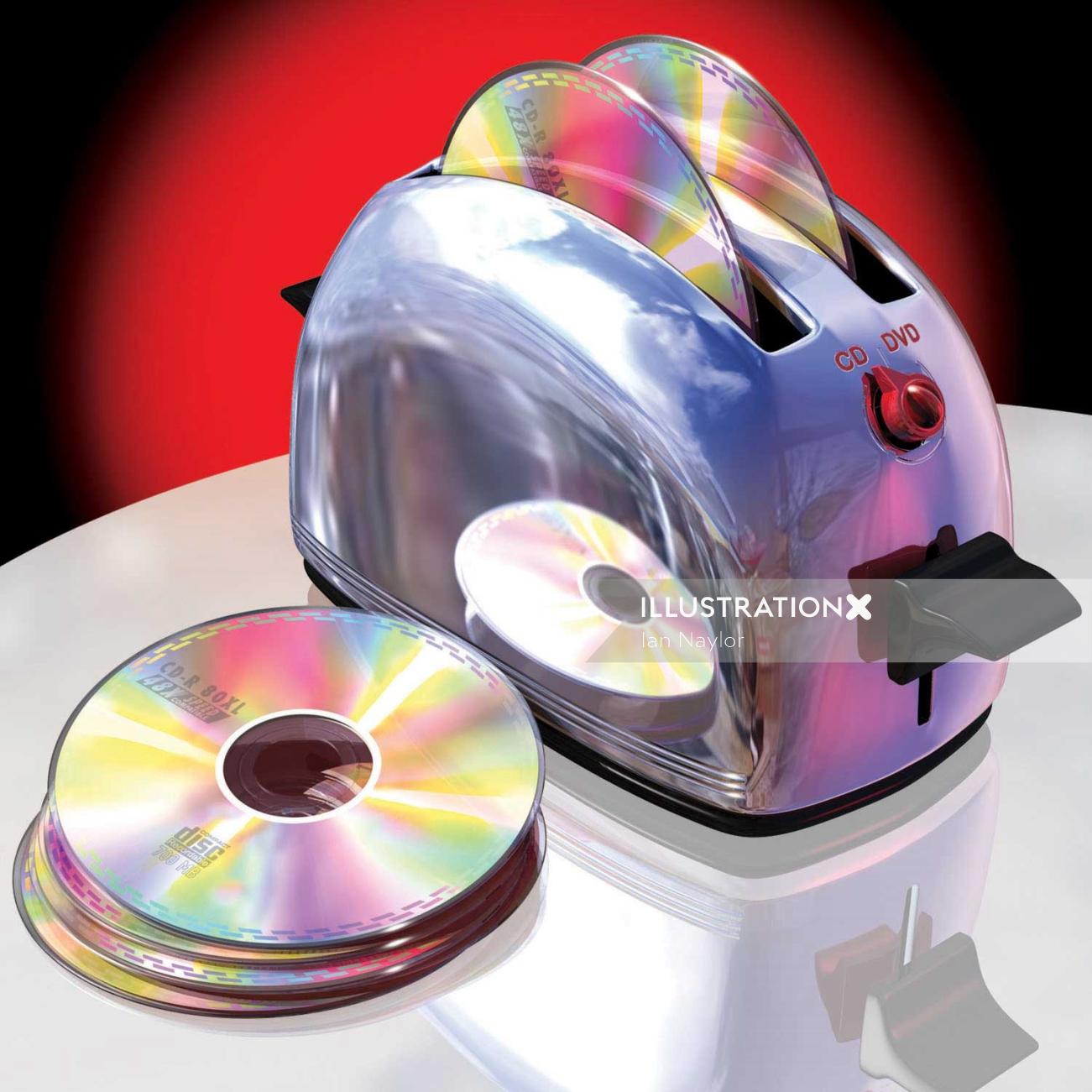 CD in Toaster
