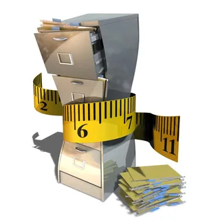 Filing slimming tape measure
