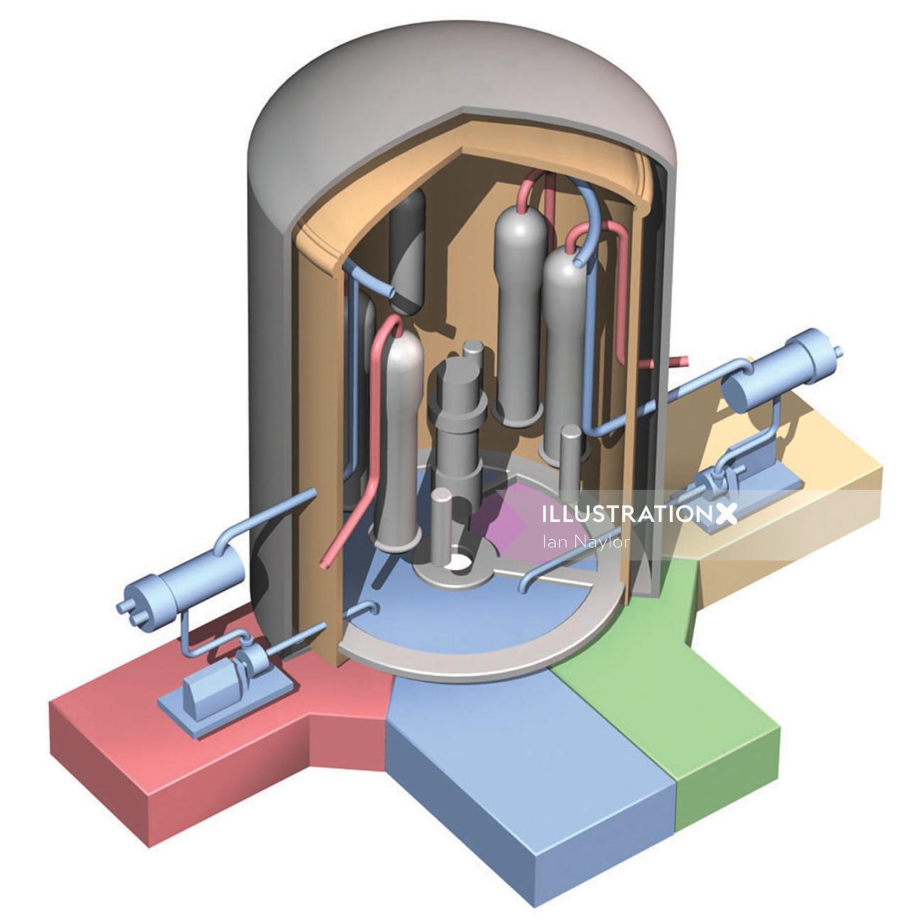 Reactor illustration | Technical style gallery
