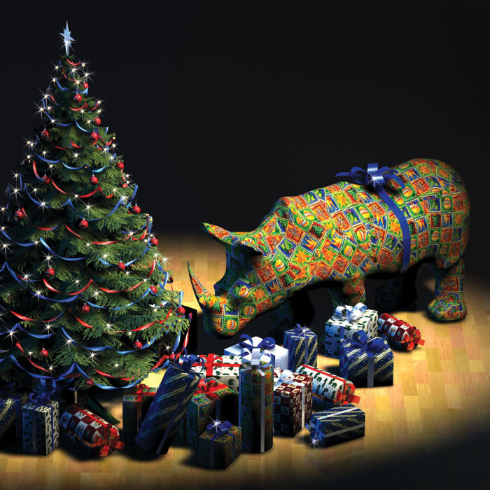 wrapped reindeer 3d art

