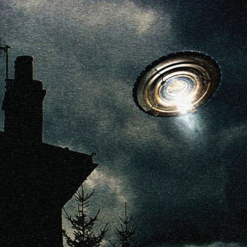 UFO in night Graphic
