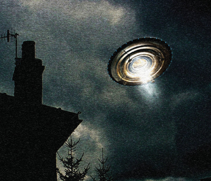 UFO in night Graphic
