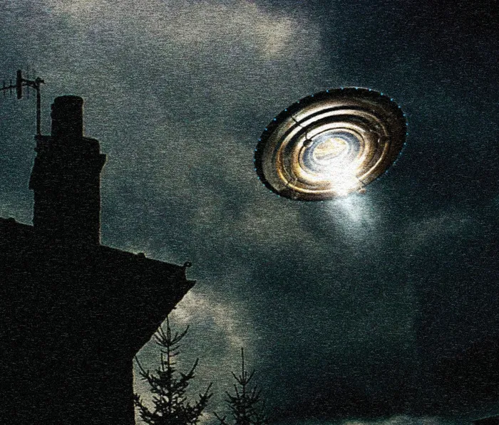 UFO in night Graphic
