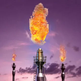 Qatar flare stack map
