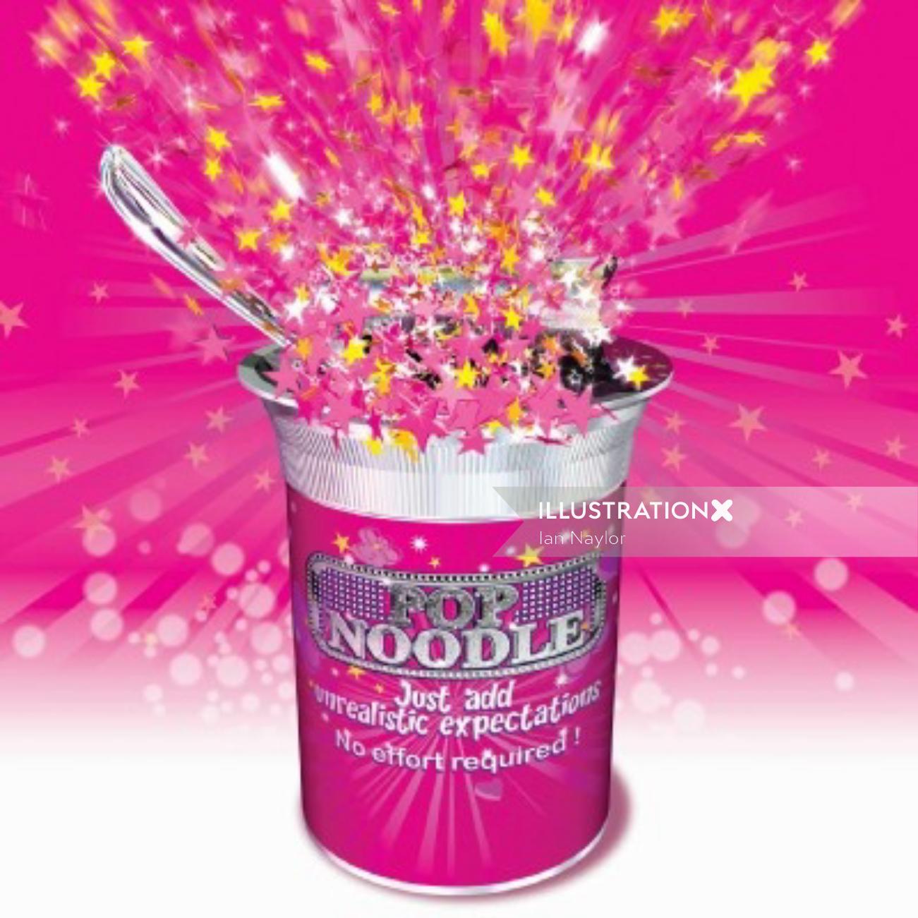 Pop Noodles Super Star Design de produits