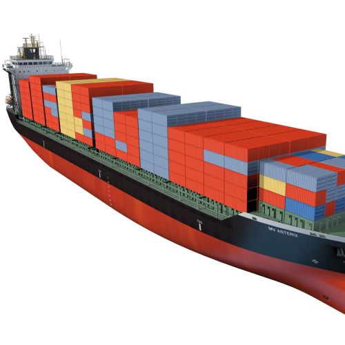 An illustration of container vessel