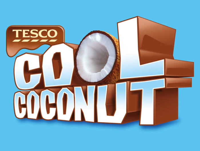 Conception de texte cool de noix de coco