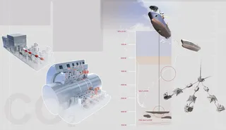 Detailed drawing of ship air compressor