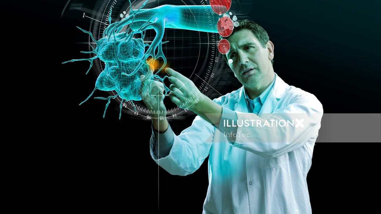 3d / CGI Rendering órgão médico