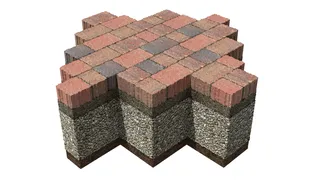 Interlocking Brick Pavement Pattern | Illustration by InfoTec