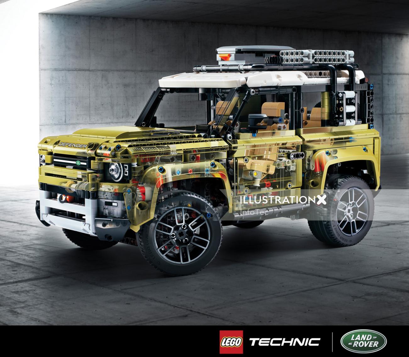 Computer Generated Lego Landrover
