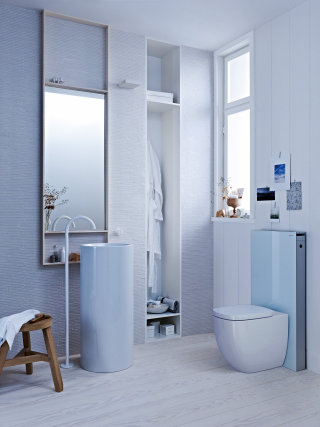 Design de interiores de banheiro com renderização 3d / CGI