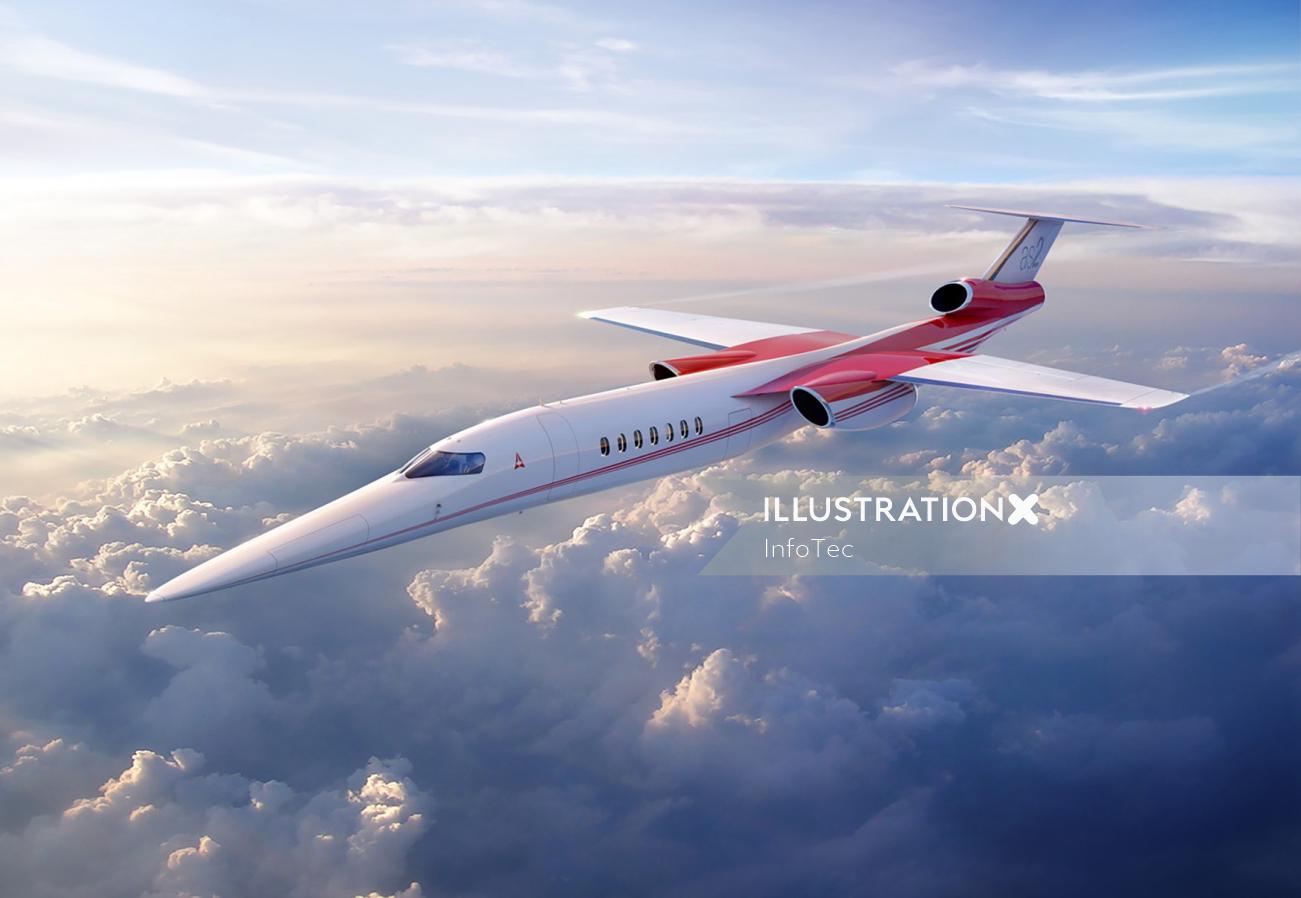 Computer Generated Supersonic aircraft
