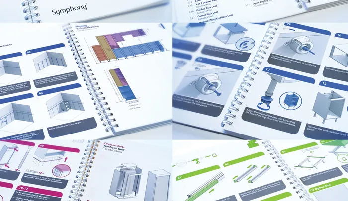 Pages of detailed technical installation manuals by InfoTec