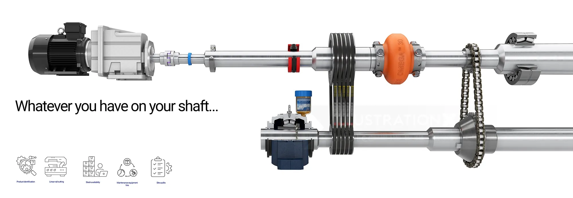 Exhibition image of engineering shaft assembly by InfoTec