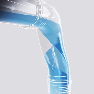 3D water flow simulation through transparent pipe