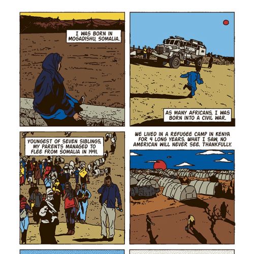 Comic panels depicting US Congresswomen stories by Ing Lee