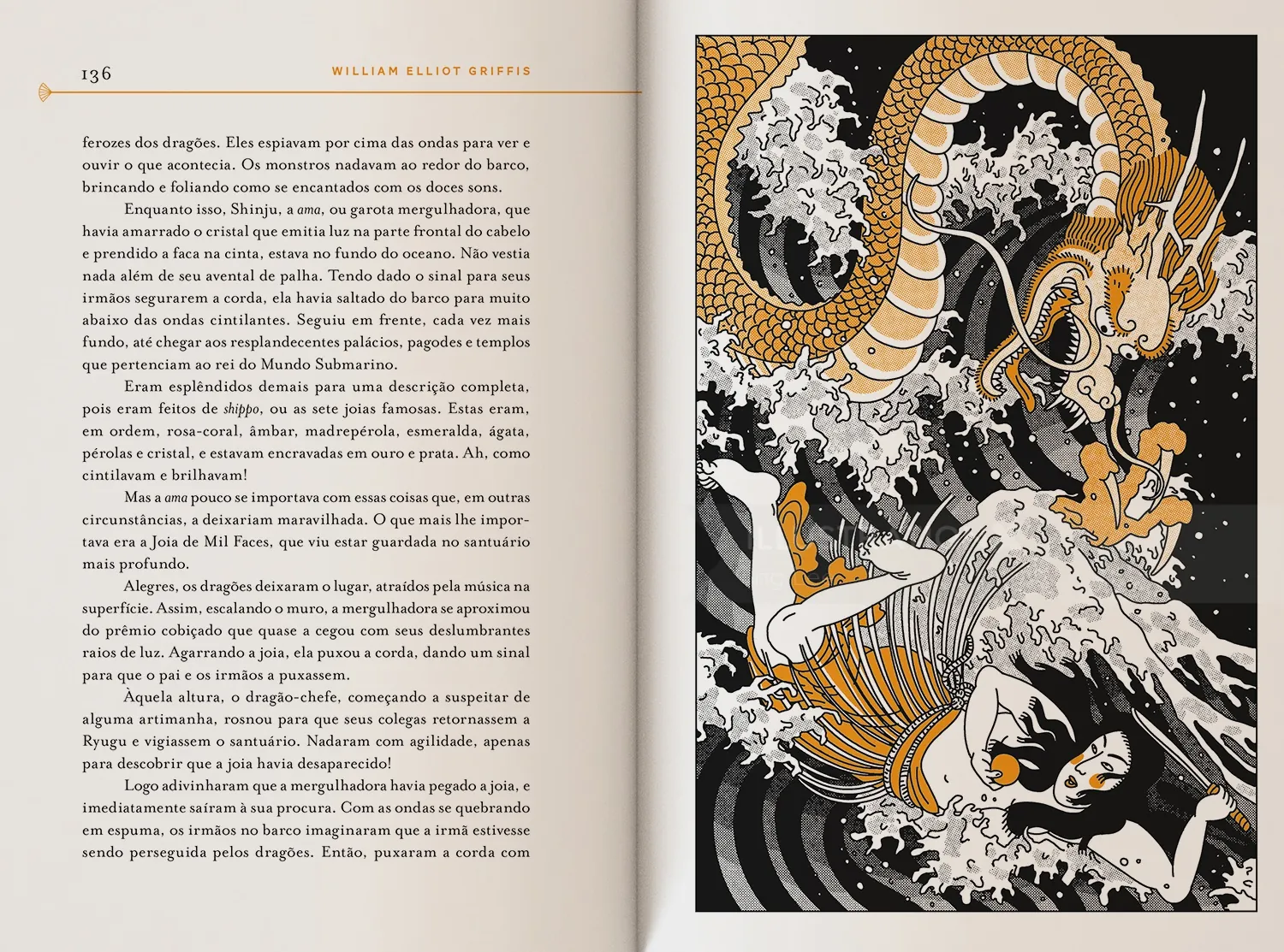 Page from book showing Asian-inspired illustrations by Ing Lee
