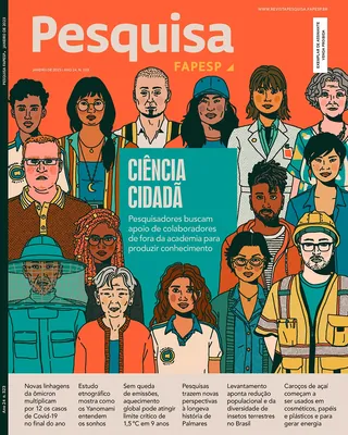 Diverse group of scientists and community members, illustration by Ing Lee