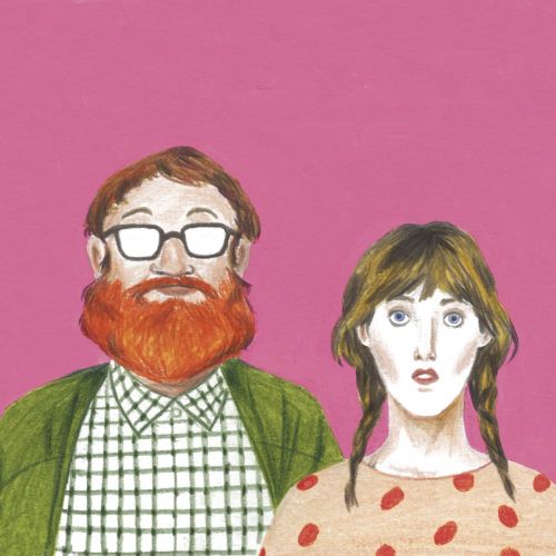 Portrait of hipster couple