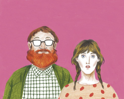 Portrait of hipster couple