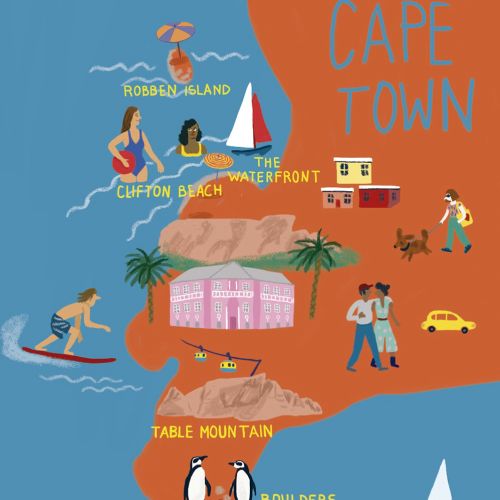Map illustration of Cape town 