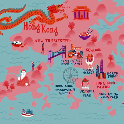 City Map of Hong Kong.