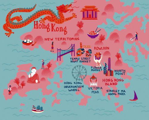 City Map of Hong Kong.