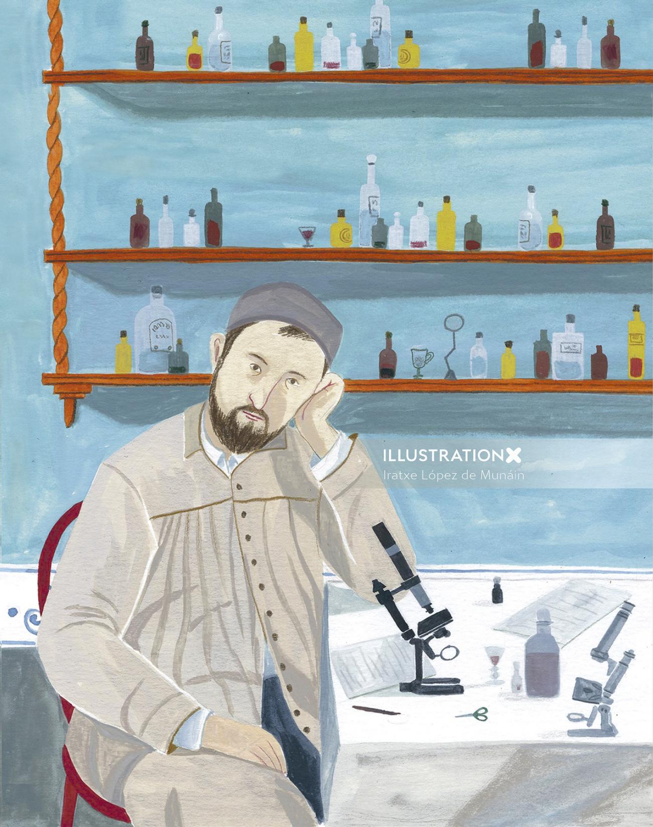 People scientist in laboratory