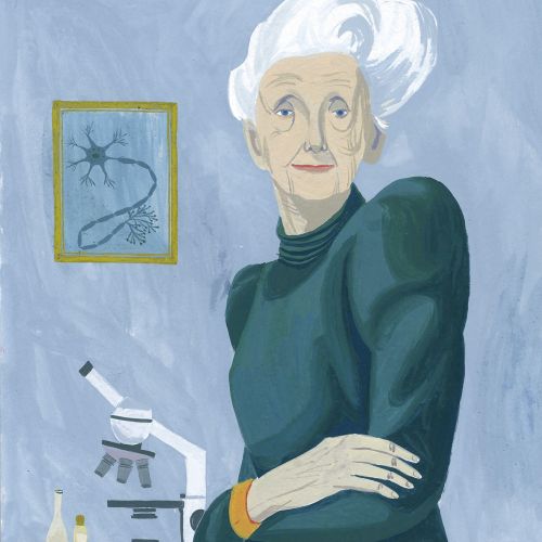 Old women graphic portrait art 
