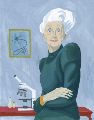 Arte gráfica de retratos de mulheres idosas 