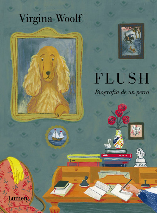 Flush gráfico com moldura de cachorro