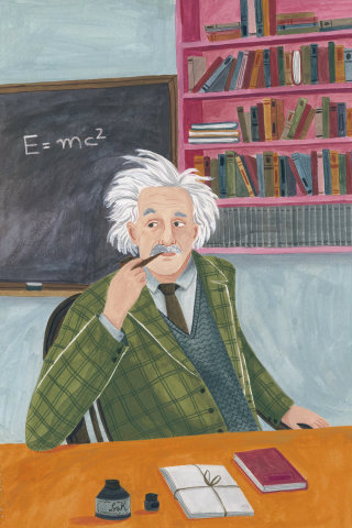 Arte del retrato de Einstein 