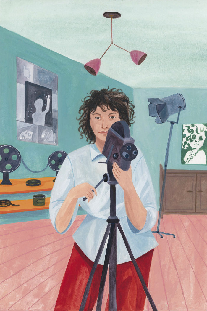 Graphic design of girl with camera 