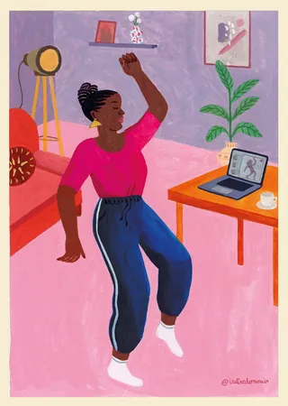 Painting of a young black dancing girl