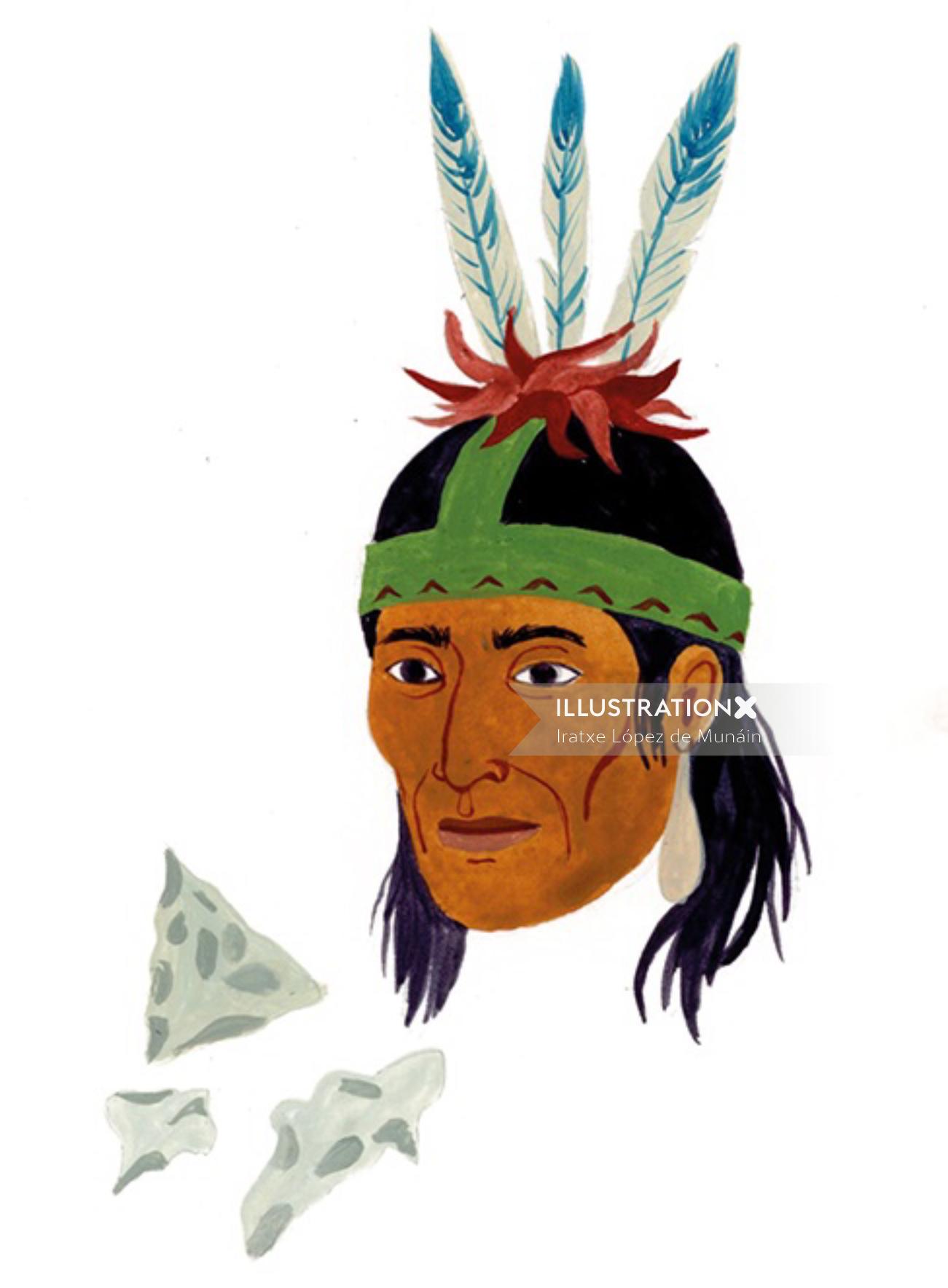 People Tribal man face