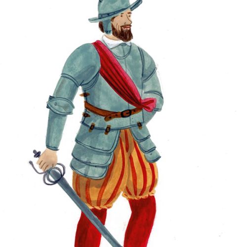 History soldier with sword