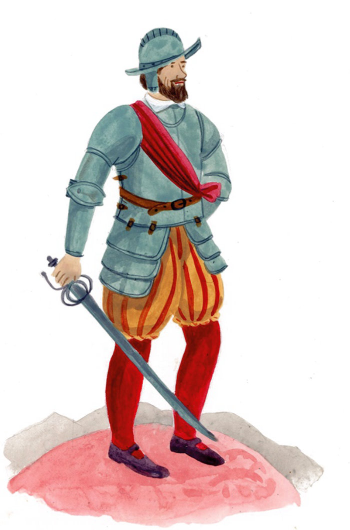 History soldier with sword