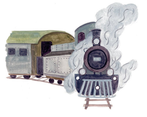 运输蒸汽火车