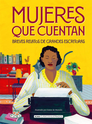 Conception de la couverture du livre d&#39;écrivaines féminines &quot;Mujeres que cuentan&quot;