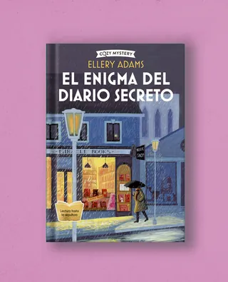 Book cover of a cozy mystery titled El Enigma del Diario Secreto
