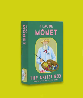 Box set titled Claude Monet The Artist Box with art supplies